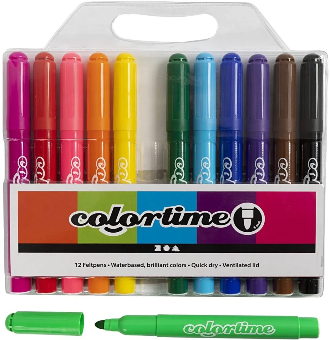 Colortime Stiften 5mm - Multicolor - 12 Stuks