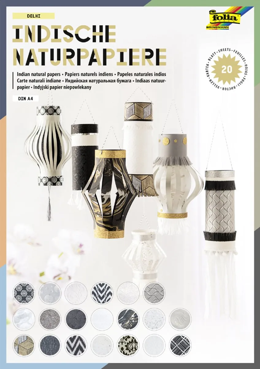 Folia Natuurpapierblok Delhi A4 20 Vel