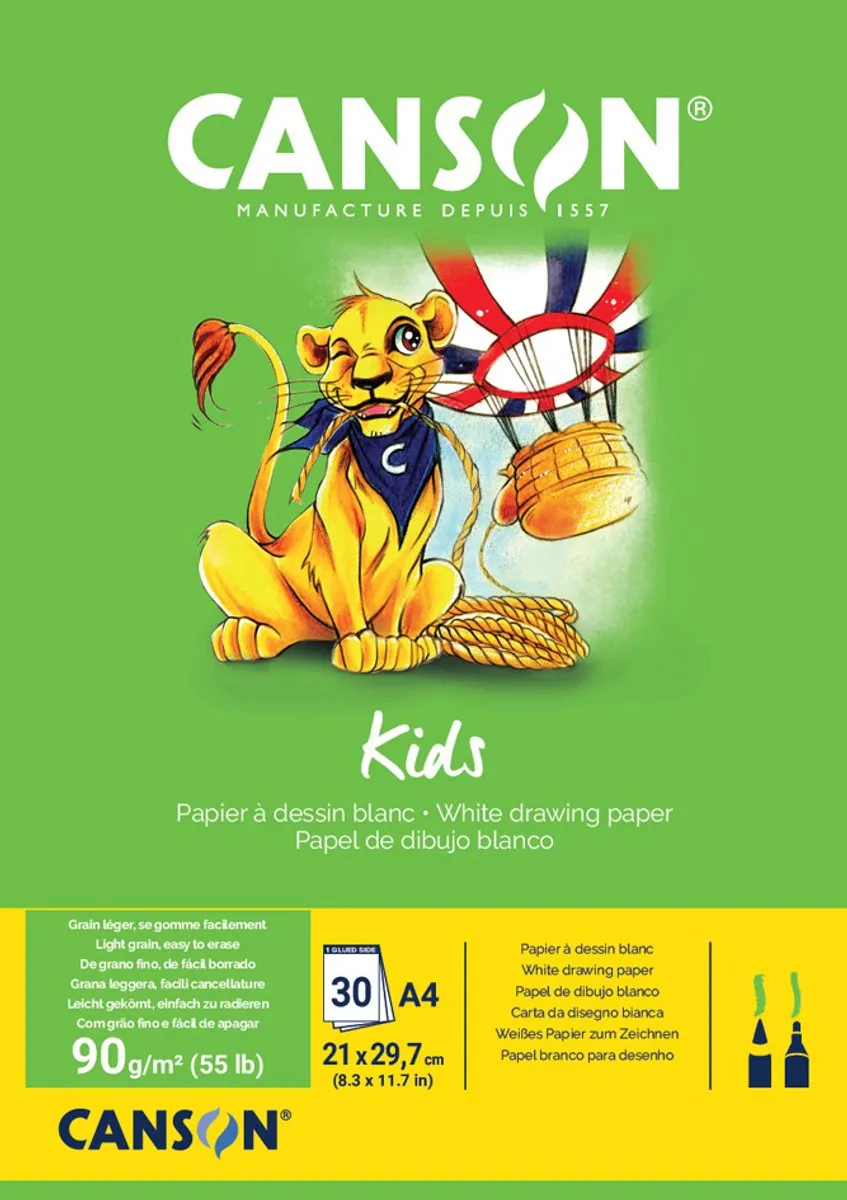 Canson Kids Tekenblok A4 30 Vel - 90 g/m²