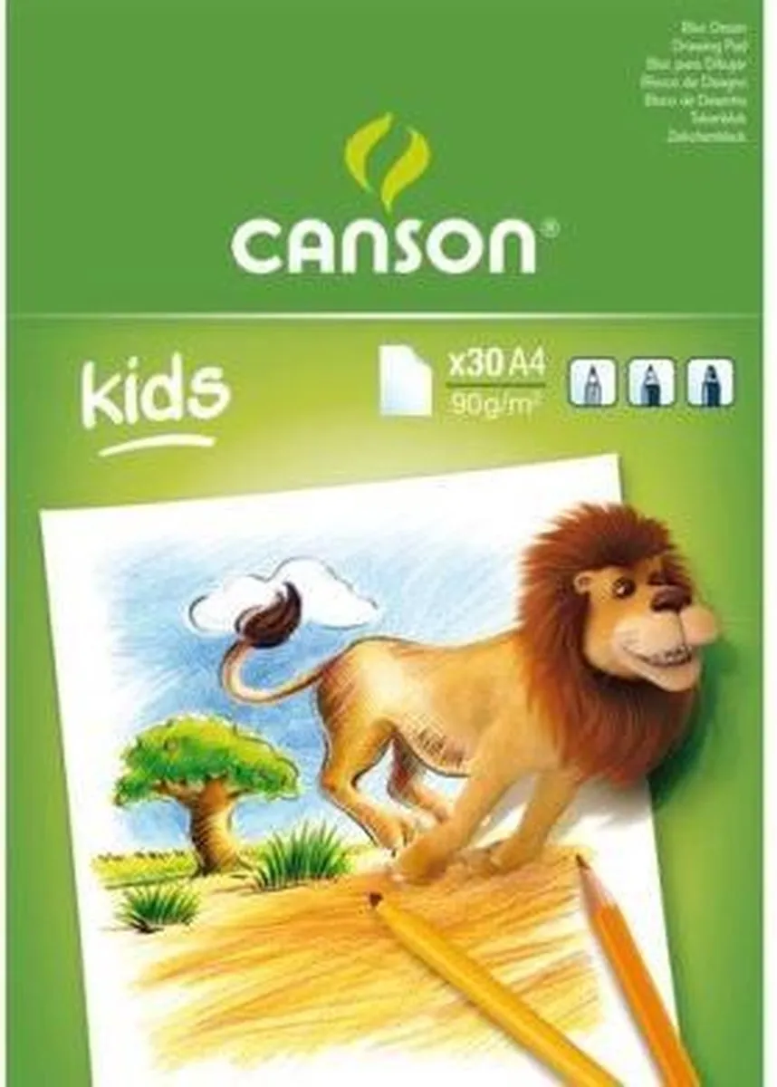 Canson Kids Tekenblok A4 30 Vel - 90 g/m²