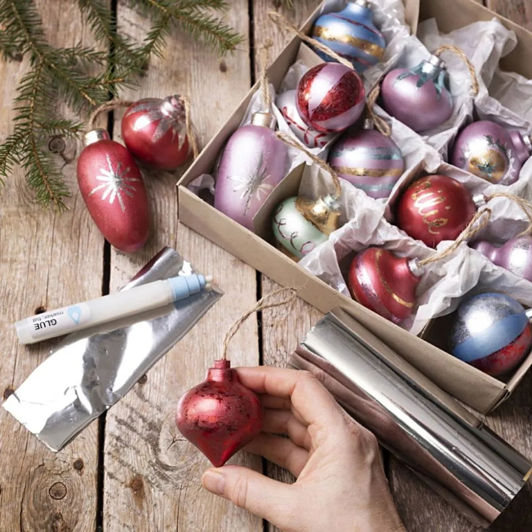 Creativ Company Houten Kerstbal 5,5cm - Multicolor