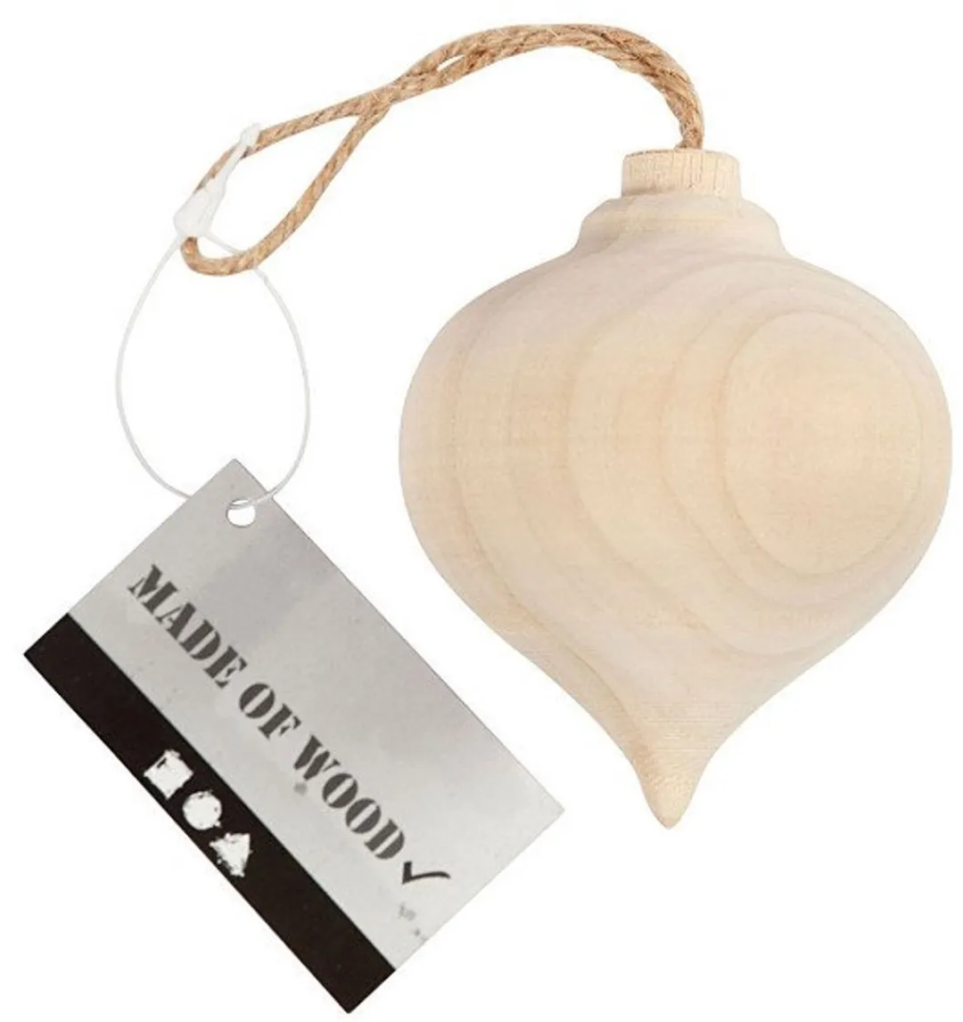 Creativ Company Houten Kerstbal 5,5cm - Multicolor