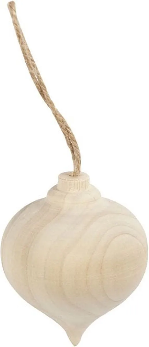 Creativ Company Houten Kerstbal 5,5cm - Multicolor
