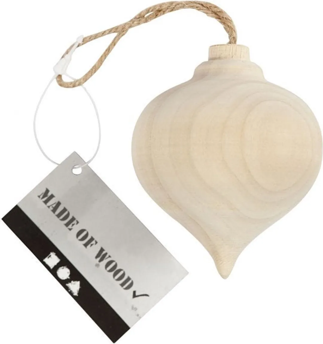 Creativ Company Houten Kerstbal 5,5cm - Multicolor