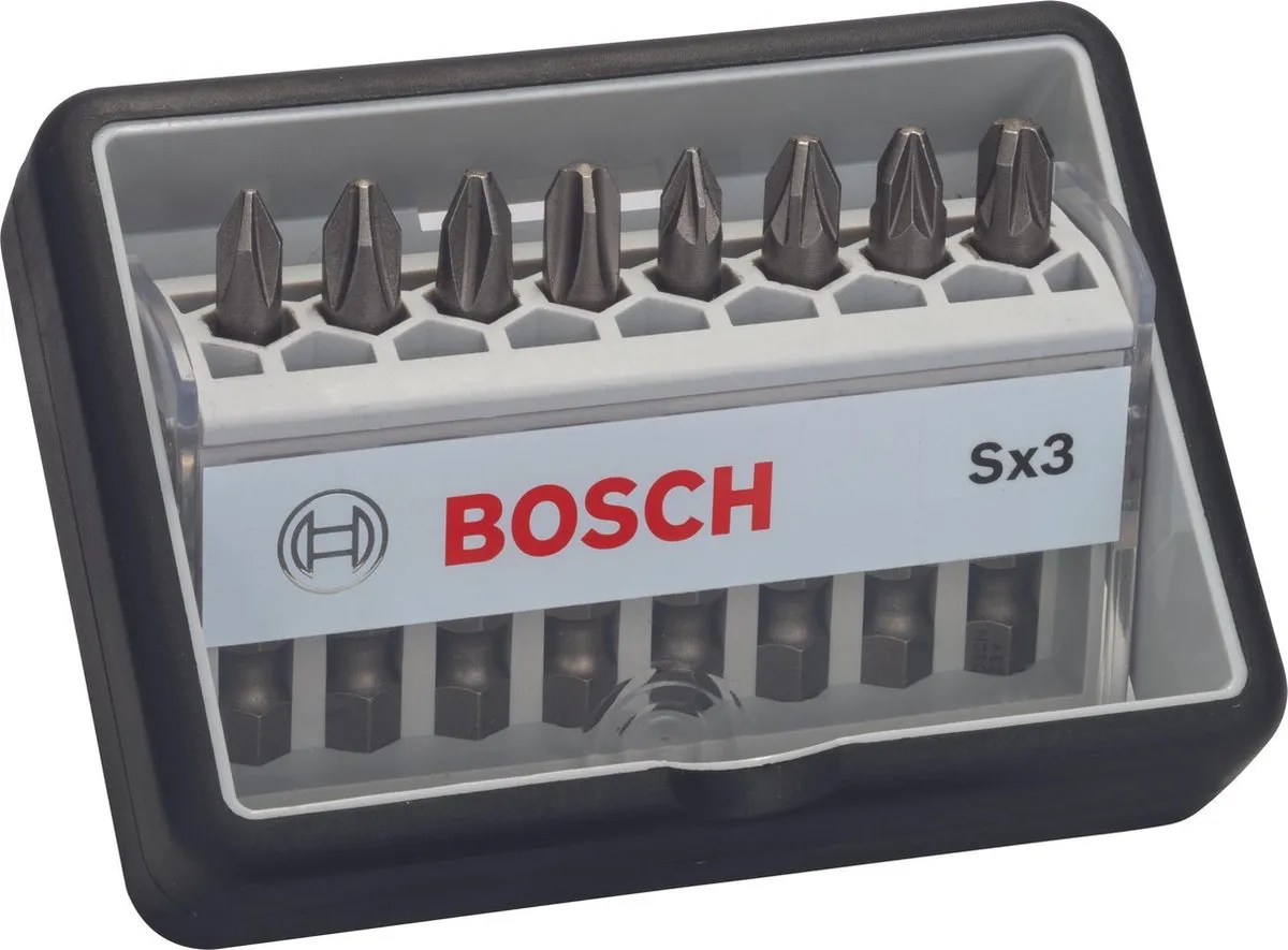 Bosch Robust Line Sx Extra Hard Bitset 49mm - 8-delig - Metaal
