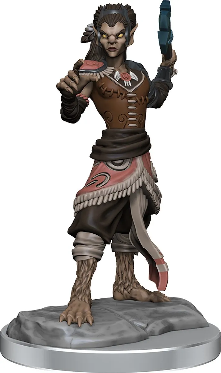 Wizkids D&D Nolzur's Marvelous Miniatures Shifter Fighter - Grijs