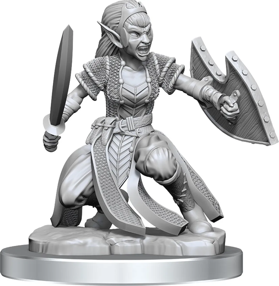 Wizkids D&D Nolzur's Marvelous Miniatures Shifter Fighter - Grijs