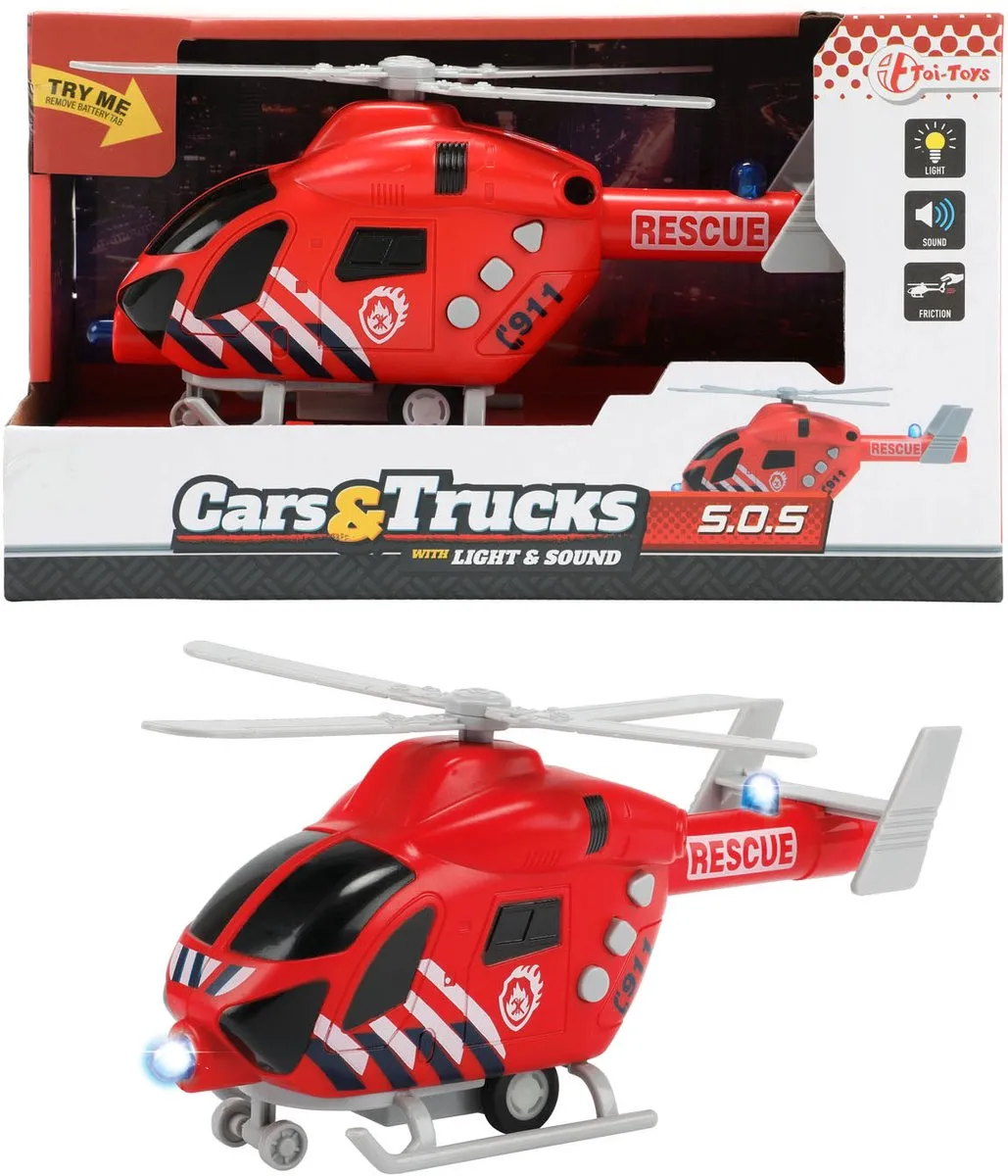 Toi-Toys Brandweerhelikopter 29854A - Rood