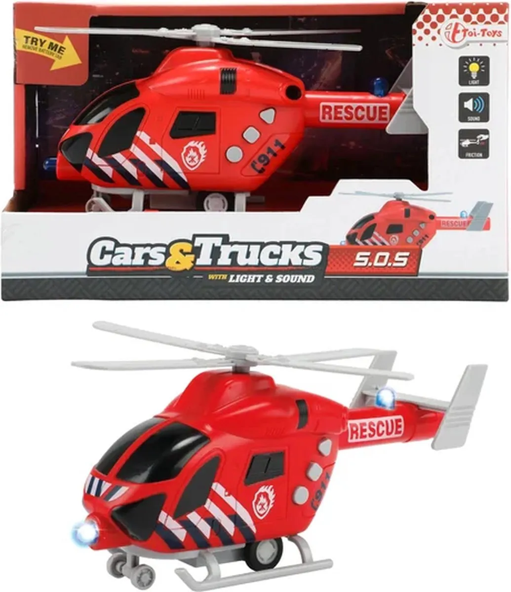 Toi-Toys Brandweerhelikopter 29854A - Rood