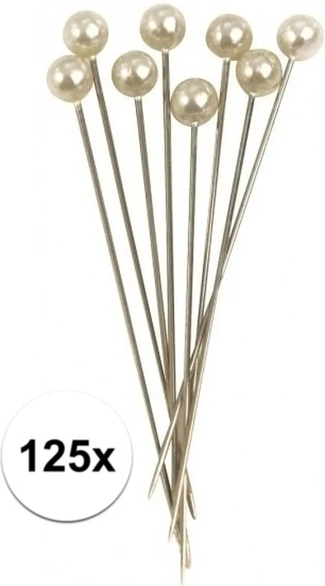 Rayher Steekspelden 6,5cm Wit - 125 Stuks