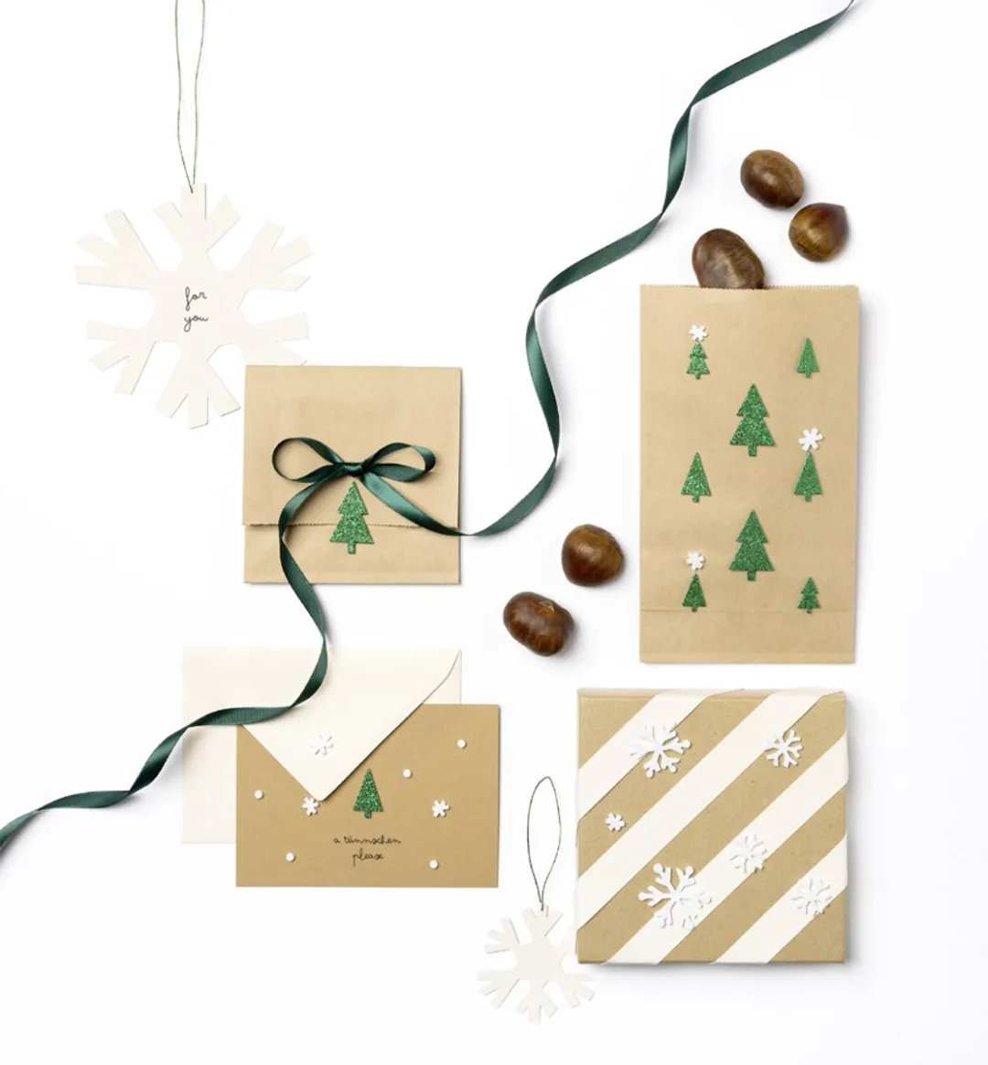 Folia Glitter Stickers Sterren Kerst