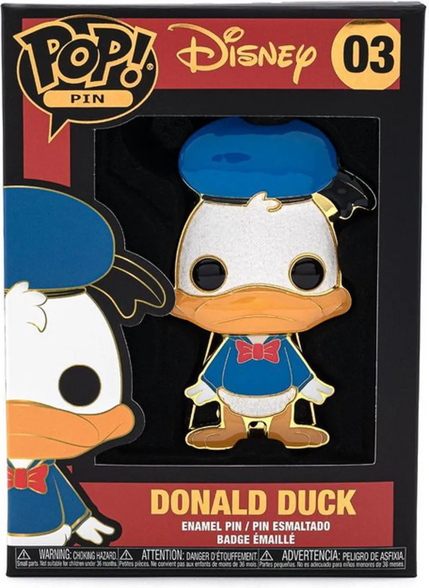 Funko Pop! Pin Disney Donald Duck - Zwart
