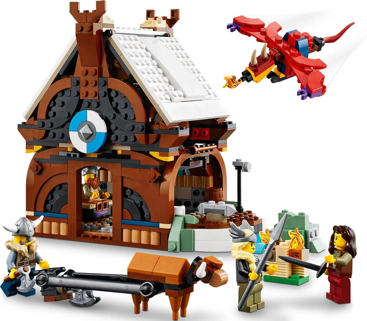 LEGO Creator Vehicles 31132 Vikingschip & Midgaardslang - 4 Minifiguren - afbeelding 6 van 6