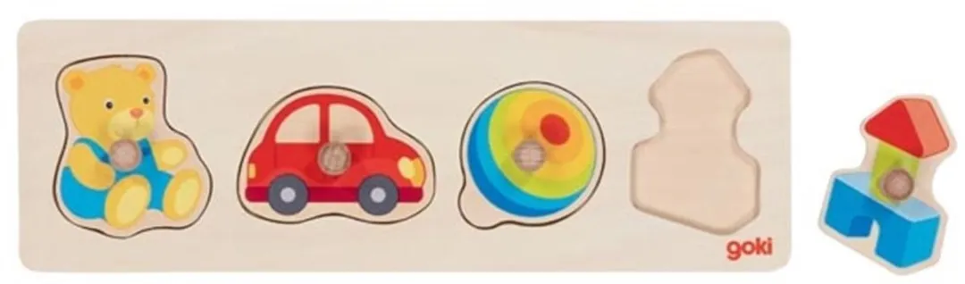 Goki Lift-out Puzzle My Toys 4-delig - Multicolor