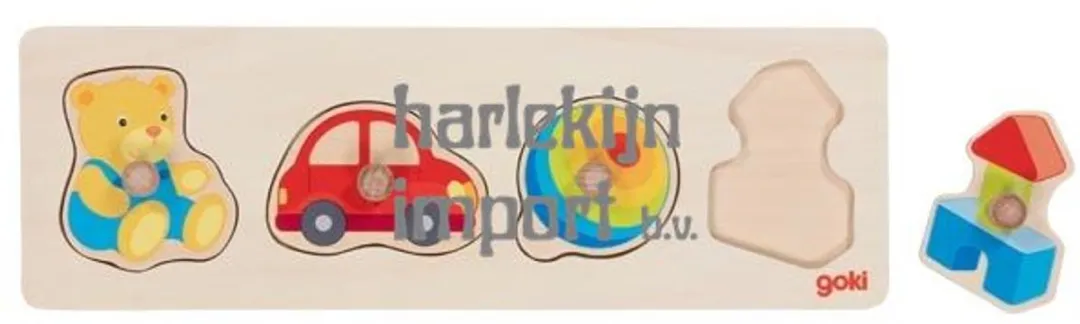 Goki Lift-out Puzzle My Toys 4-delig - Multicolor