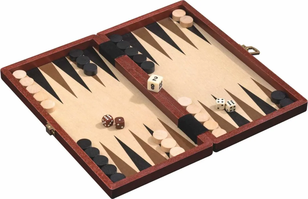 HOT Games Backgammon Kist - Bruin