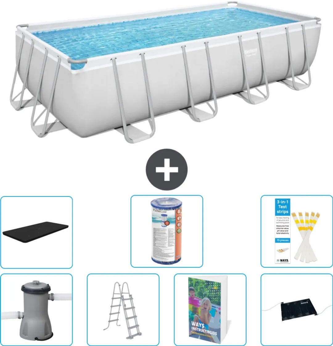 Bestway Power Steel Zwembad 488x244x122cm