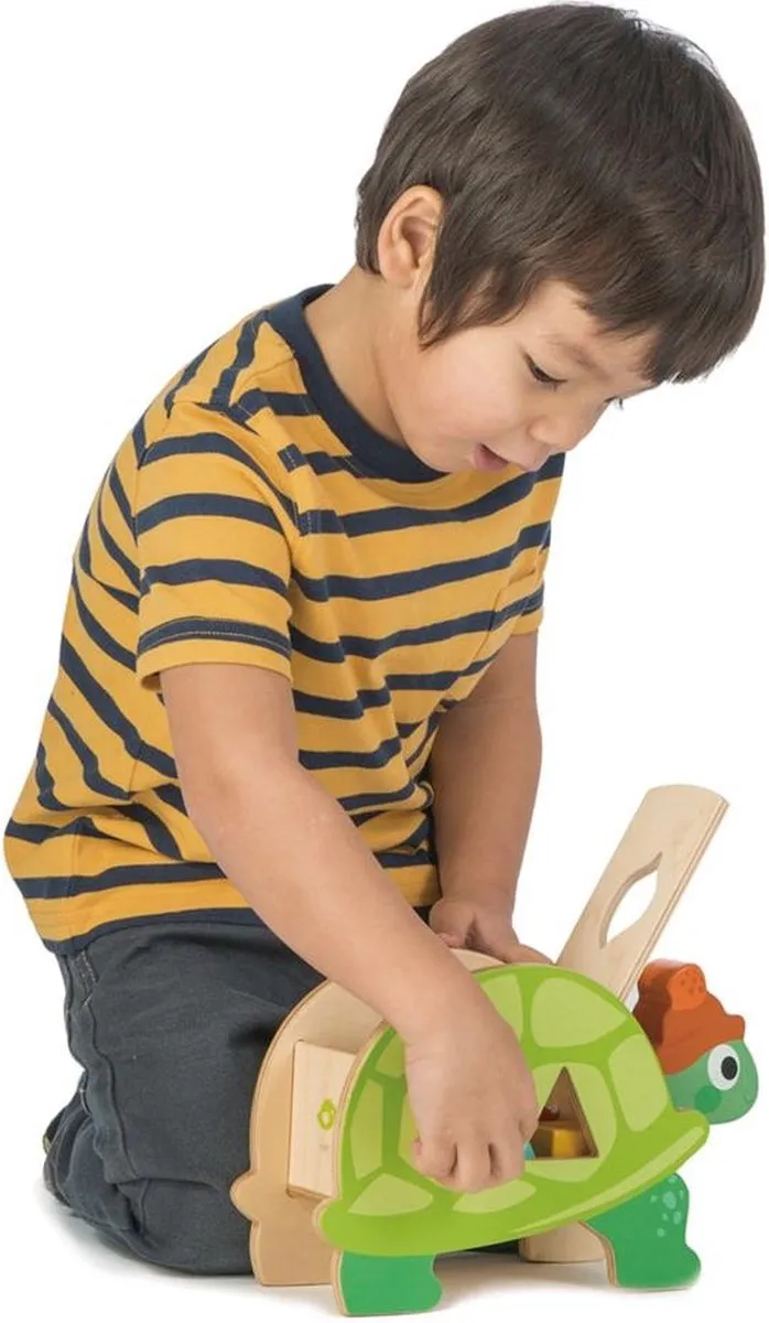 Tender Leaf Toys Vormendoos Schildpad Hout Junior 25 X 9 X 15 Cm