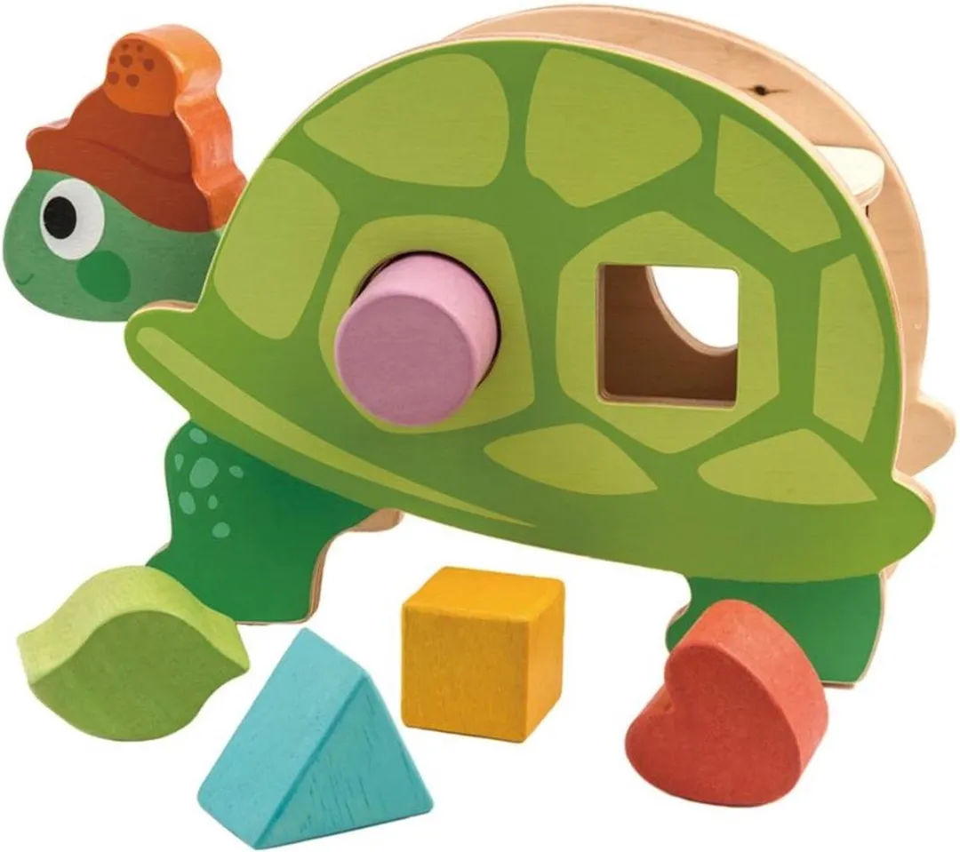 Tender Leaf Toys Vormendoos Schildpad Hout Junior 25 X 9 X 15 Cm