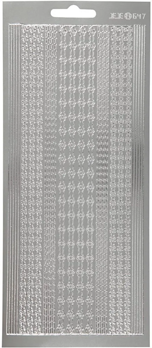 Creativ Company Zilver Randstickers 10x23cm