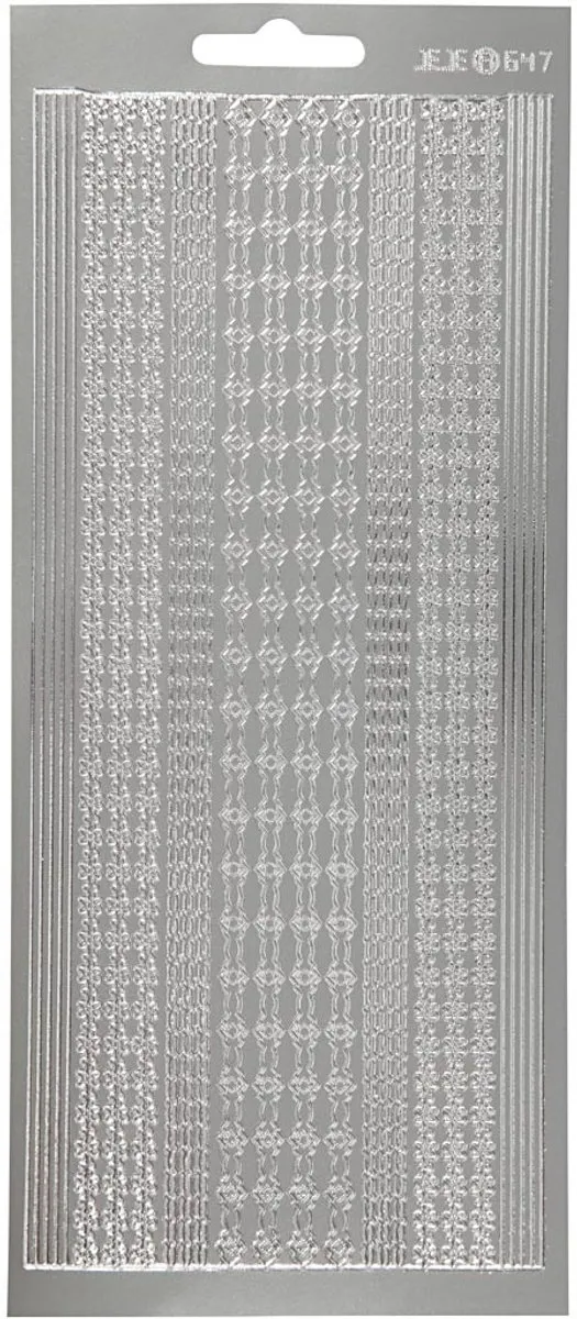 Creativ Company Zilver Randstickers 10x23cm