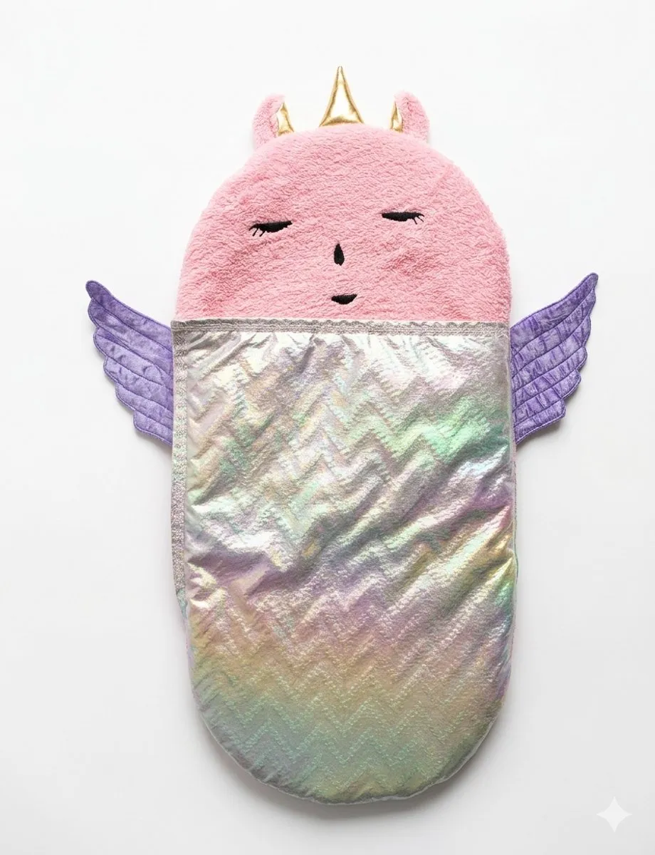 Happy U Kids Unicorn Slaapzak - Zilver/Regenboog - 42/36cm