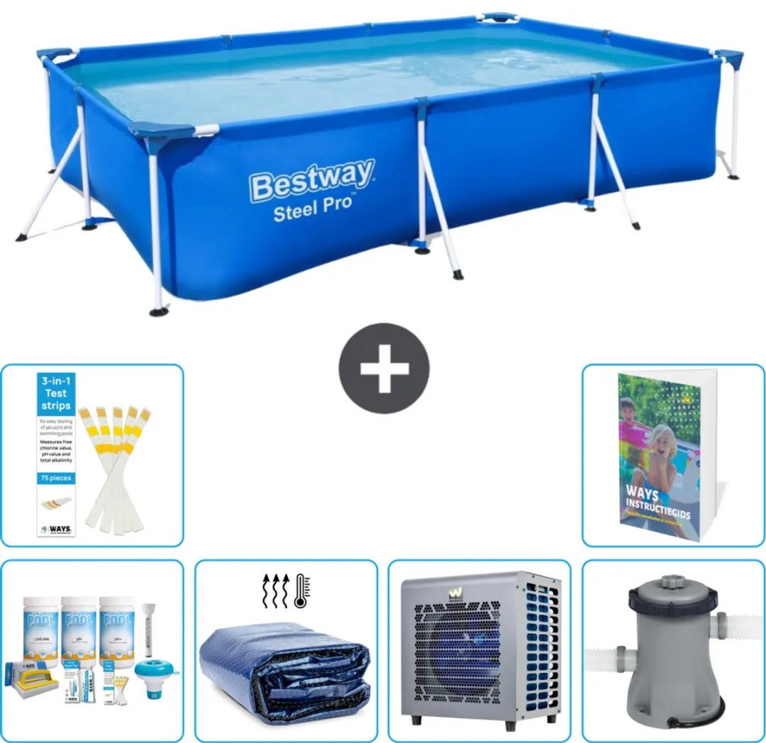 Bestway Steel Pro Zwembad 300x201x66cm Blauw