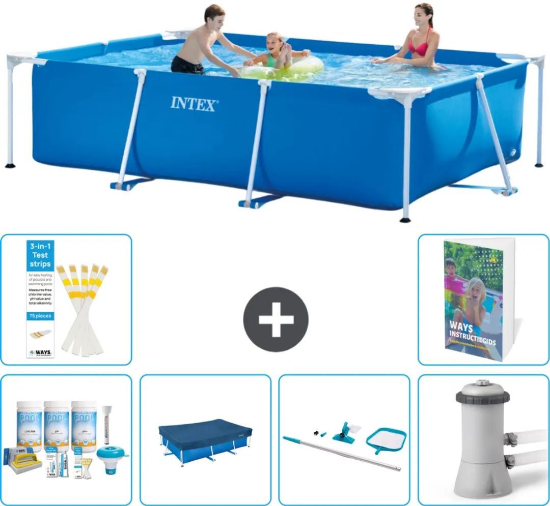 Intex Rechthoekig Frame Zwembad 300x200x75cm