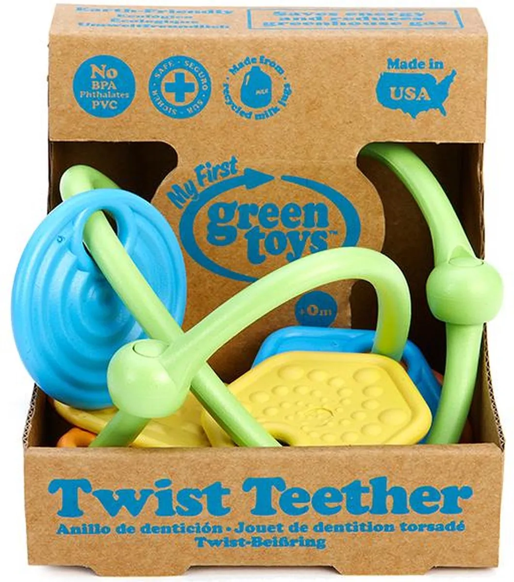 Green Toys Twist Teether Bijtring - Groen