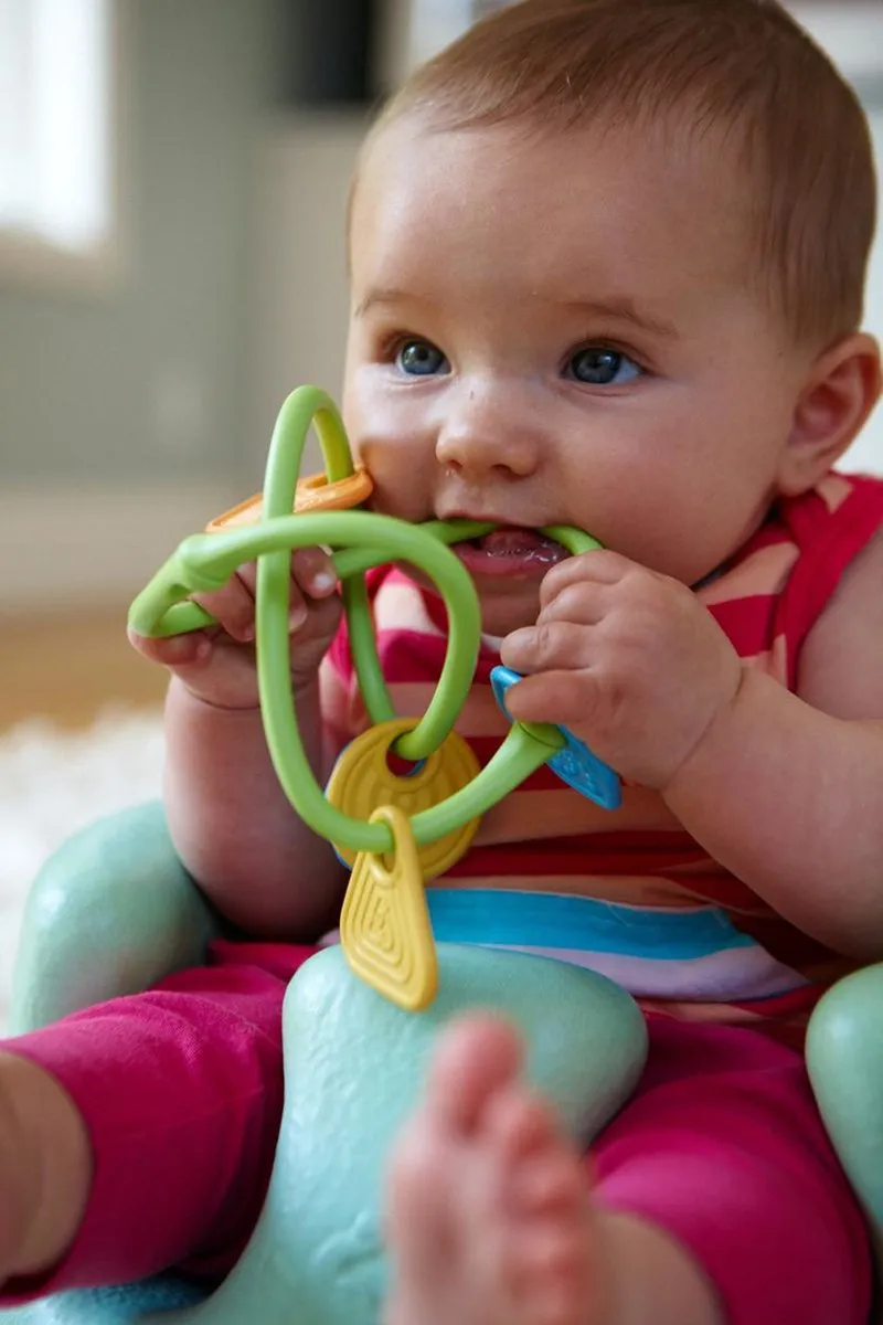 Green Toys Twist Teether Bijtring - Groen