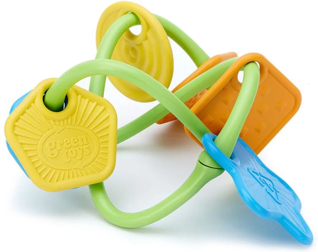 Green Toys Twist Teether Bijtring - Groen