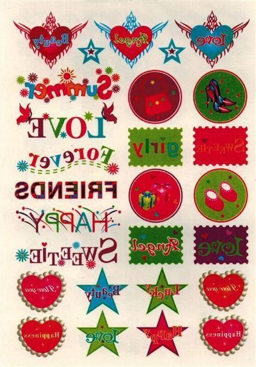 Toi-Toys Tattoo Stickerboek 280 Stuks - Assorti