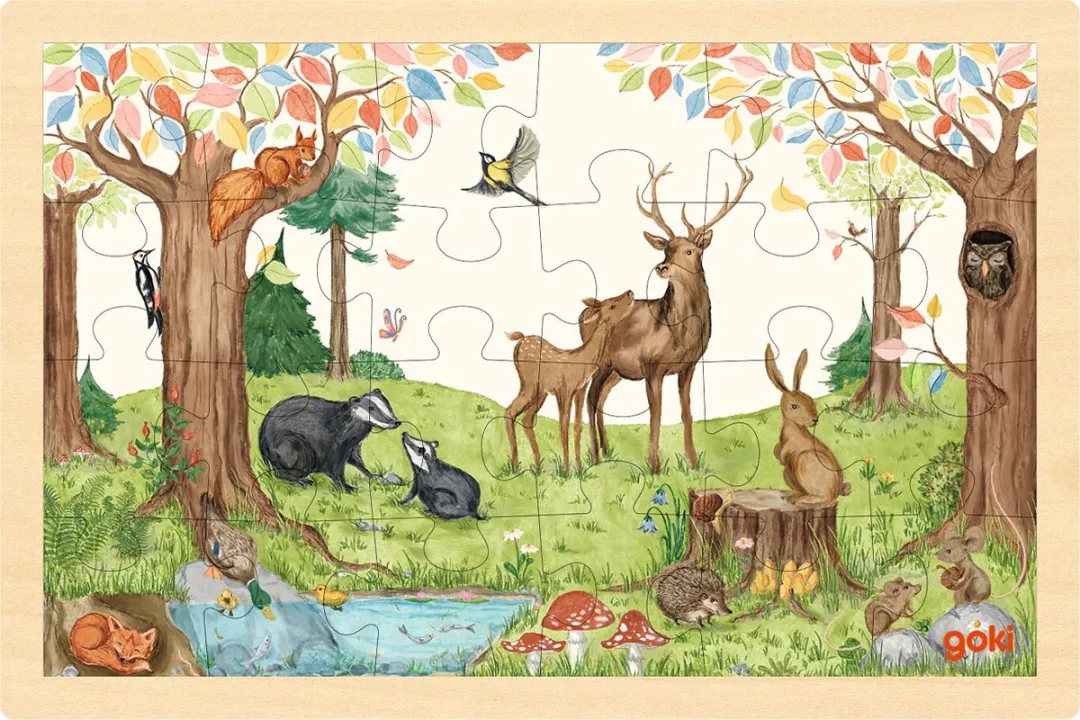Goki Puzzle In the Clearing 24 Stuks - Multicolor