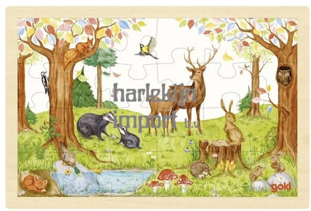 Goki Puzzle In the Clearing 24 Stuks - Multicolor