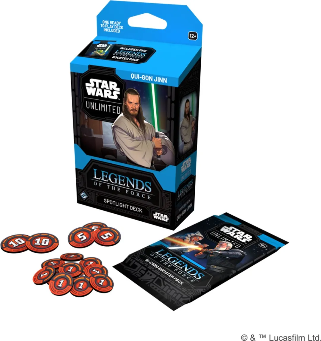 Fantasy Flight Games Star Wars Unlimited TCG Legends of the Force Spotlight Deck Qui-Gon Jinn & Darth Maul - 6 Decks