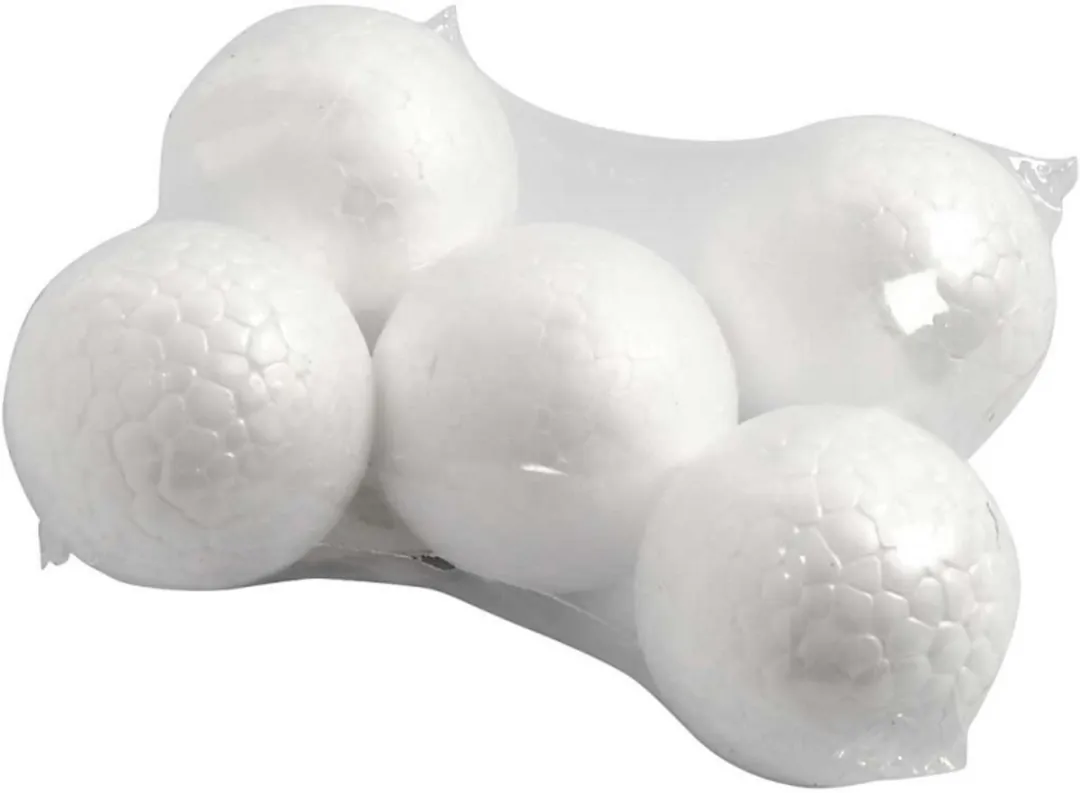 Creativ Company Styropor Ballen 5cm - 5 Stuks Wit
