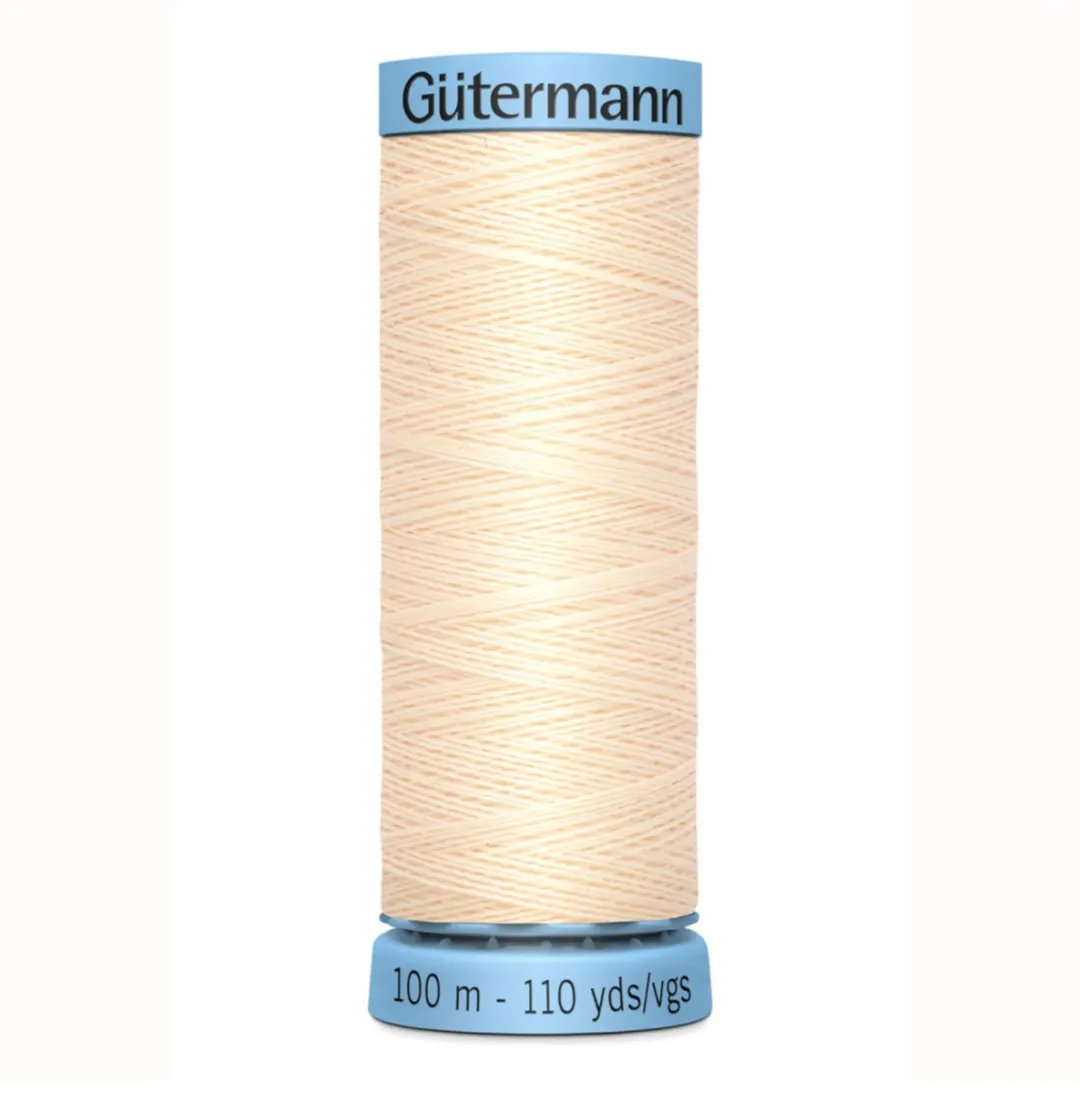 Gutermann Zijde Garen 100m - Kleur 414 Zwart/Grijs/Wit