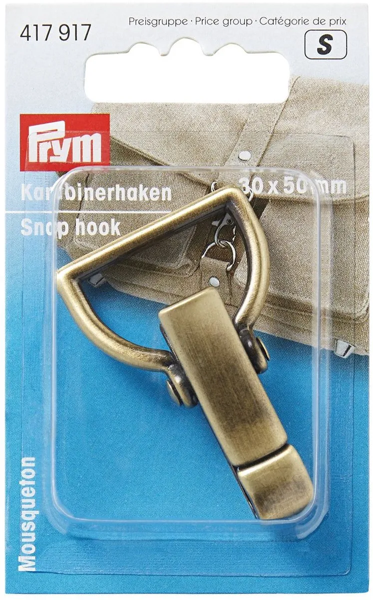 Prym Karabijnhaak 30x50mm - Bronskleur