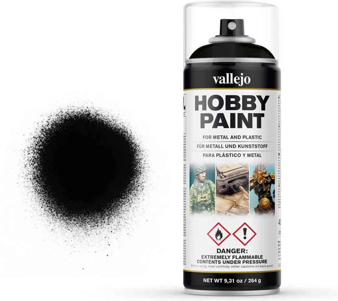Vallejo Black Primer Spray 400ml