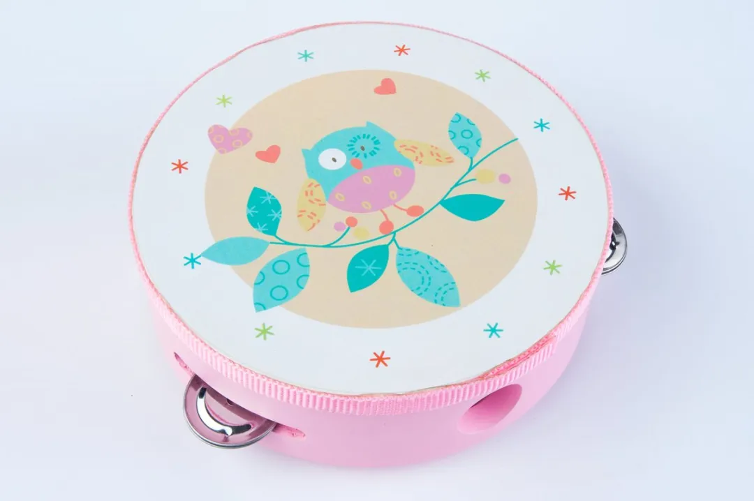Angel Toys Muziekset Tamboerijn Mondharmonica Roze Uil