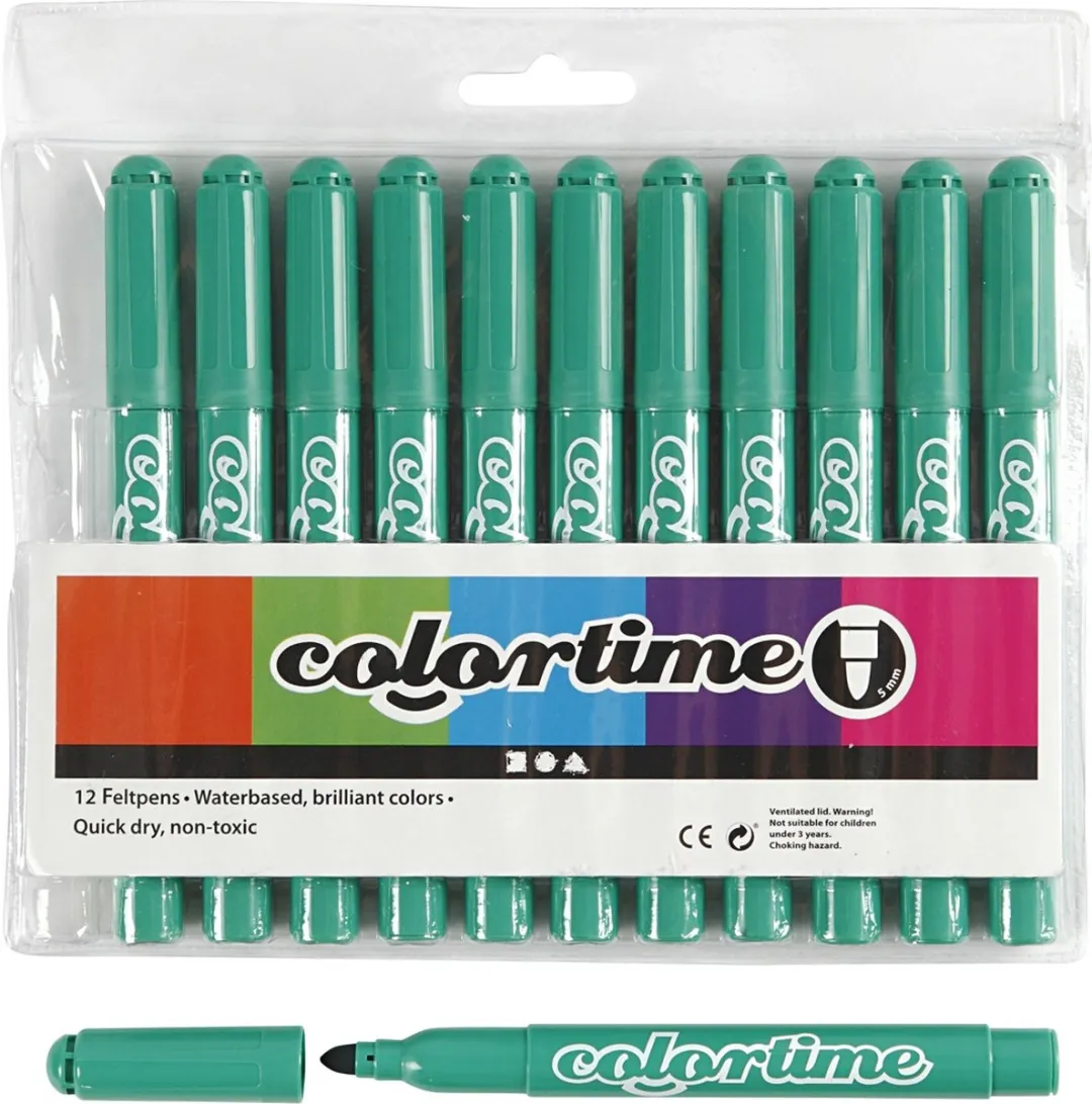 Colortime Stiften 5mm Helder Blauw - 12 Stuks