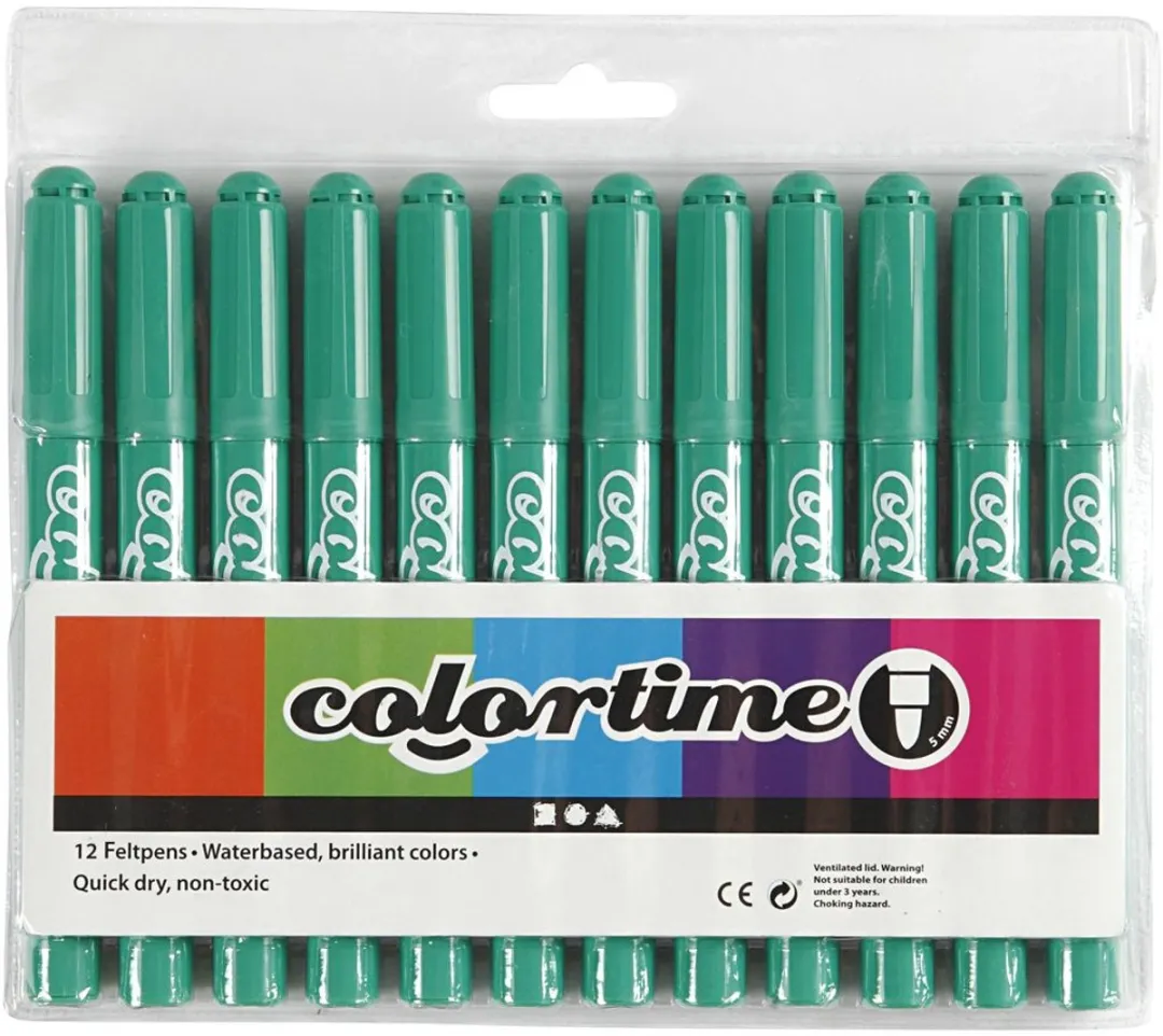 Colortime Stiften 5mm Helder Blauw - 12 Stuks