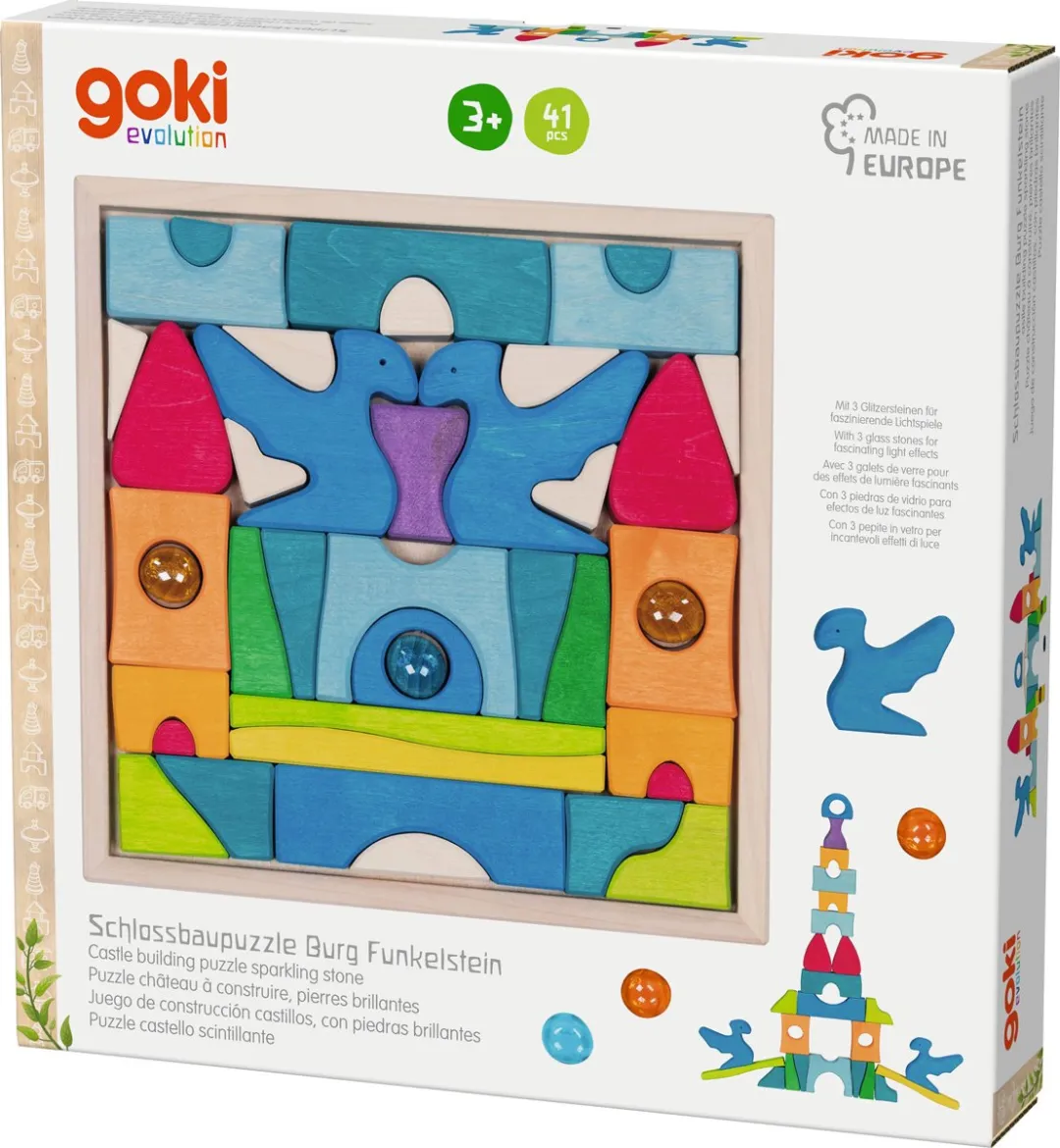 Goki Houten Dieren Kasteel Multicolor