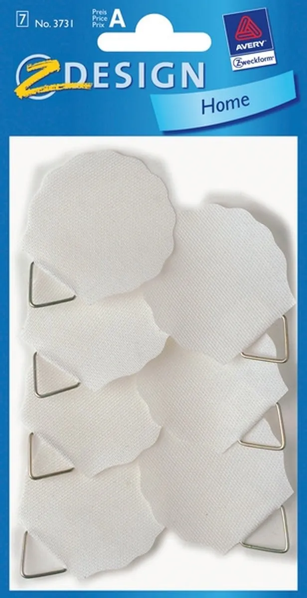 Avery Av-3731 Schilderijhanger Z-Design 40mm - Wit - 5 Stuks