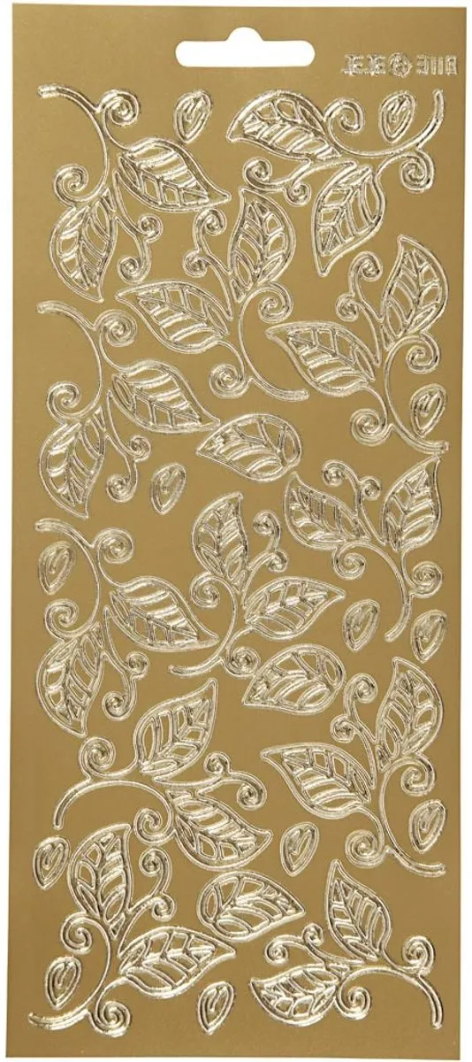 Creativ Company Goud Bladeren Stickers 14 Stuks - 10x23cm