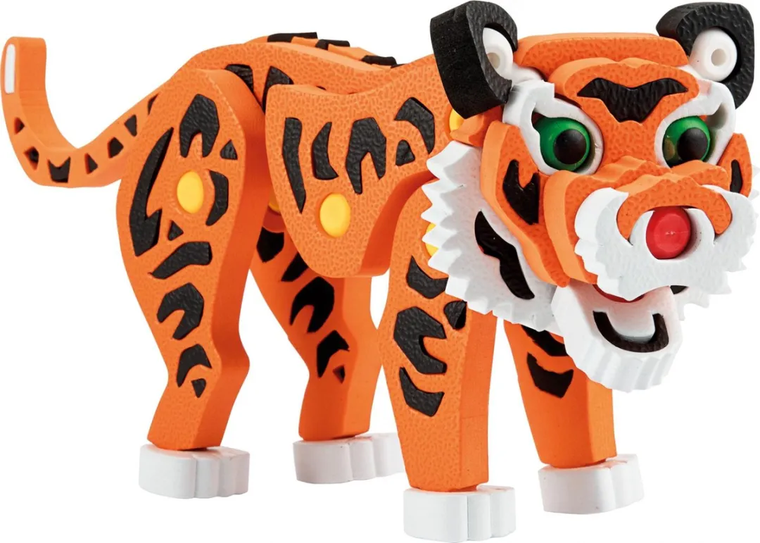 Toi-Toys 3D Foam Blocks XL Puzzel Tijger - 121 Stuks