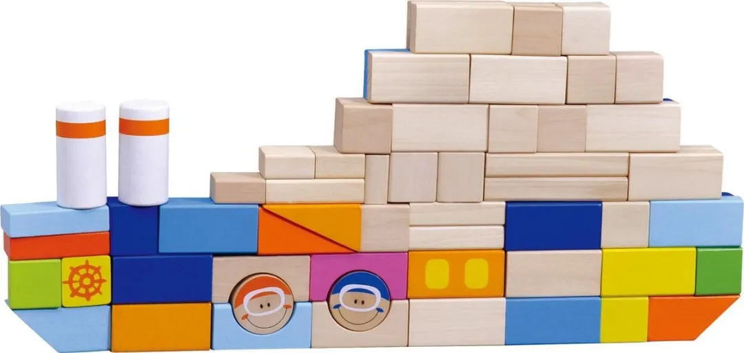 Small Foot Houten Bouwstenen Onderwaterwereld - 100 Stuks