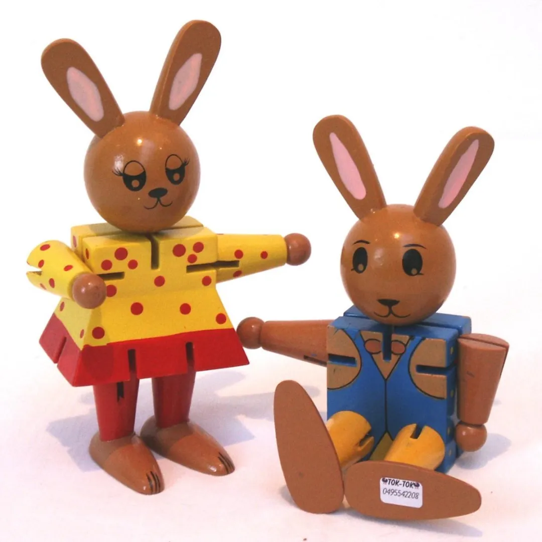 Charl's Toys Hazenpaar Puzzelpoppetjes