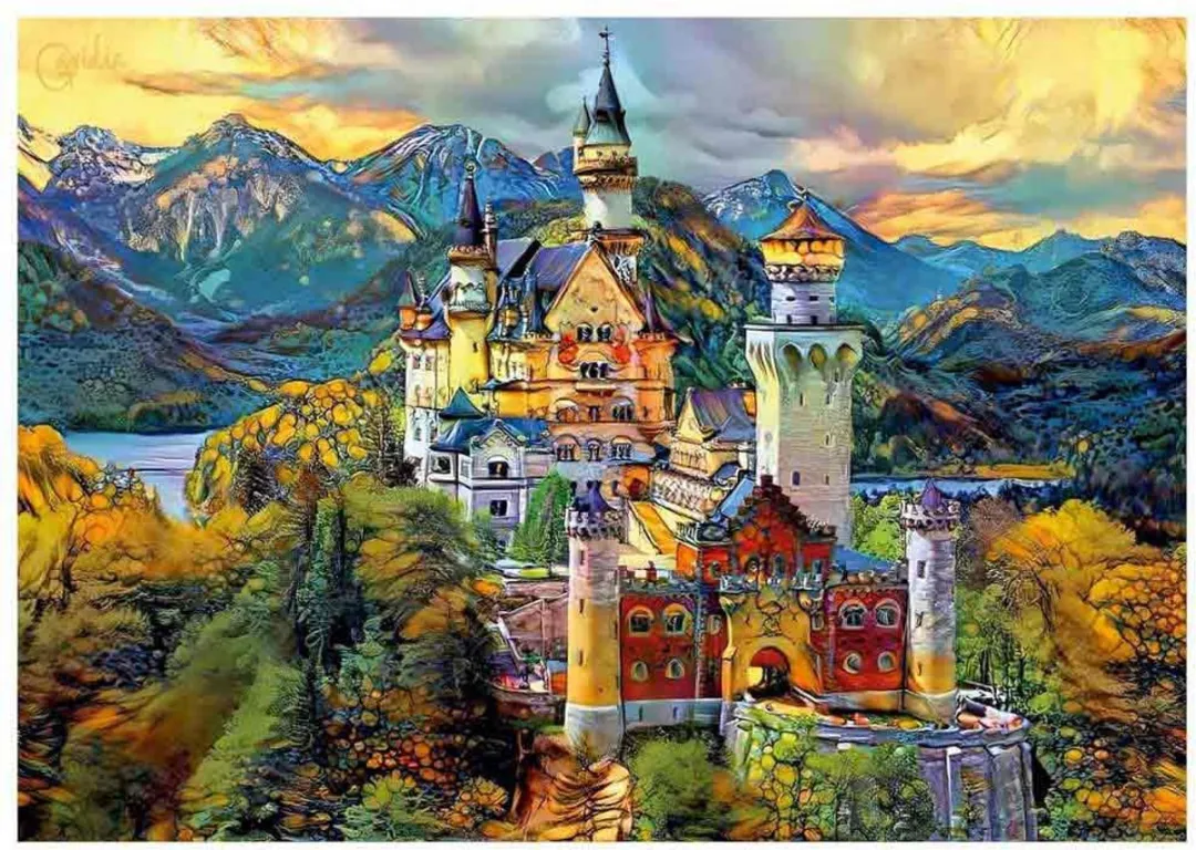 Educa Neuschwanstein Castle Puzzel 1000 Stuks - Multicolor