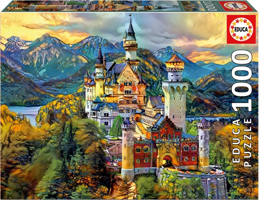 Educa Neuschwanstein Castle Puzzel 1000 Stuks - Multicolor